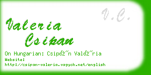 valeria csipan business card